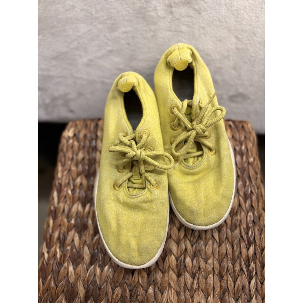 Allbirds Wool Flyer Mizzles Yellow Athletic Lace Up Running Shoes Men's Sz 11
